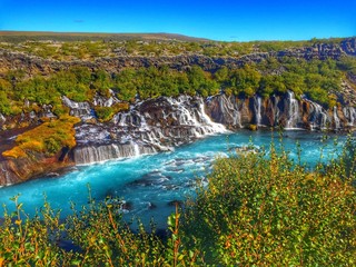 Fototapeta na wymiar Islande Waterfall