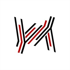 ywy, yy initials line art geometric company logo