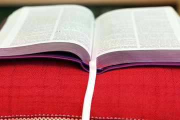 Bible. Open book. The book of life