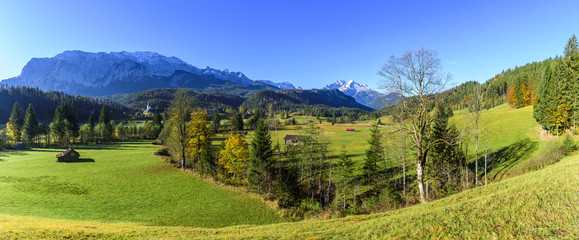 Naturlandschaft in den bayrischen Alpen nahe Elmau