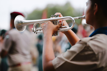 Close up trumpeter