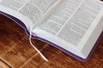 Fototapeta premium Open book. Bible. The book of life