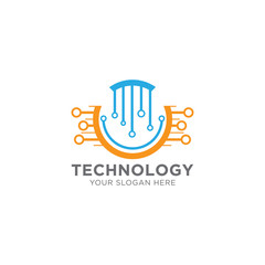 Abstract technology logo template vector icon