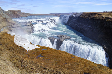 Gulfoss waterfall in Iceland