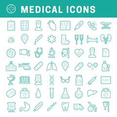 Linear medical icons