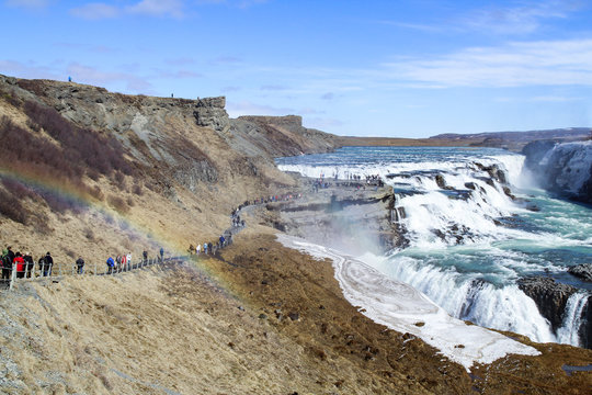 Gulfoss waterfall in Iceland