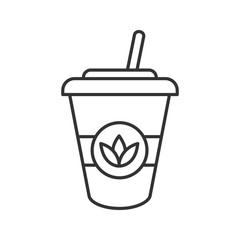 Ice tea linear icon
