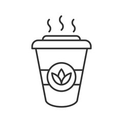 Tea to go linear icon