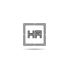 Initial Letter HA Logo Template Design