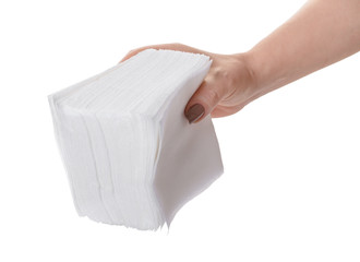 pack of napkins in hand