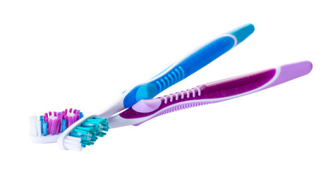 new toothbrushes close-up