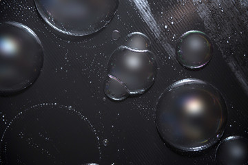 Abstract photo of bubbles on a black background