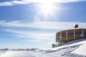 Ski station on top of the mountain