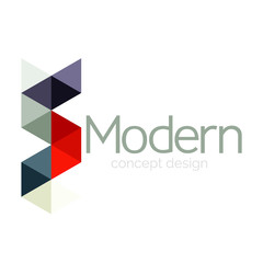 Triangle shape design abstract business logo icon design. Company logotype branding emblem idea