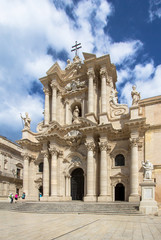 Fototapeta premium The Cathedral (Duomo) in Syracuse, Sicily, Italy