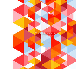 Multicolored triangles abstract background, mosaic tiles concept