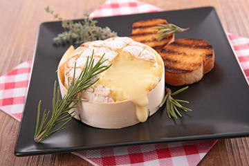 baked camembert and toast