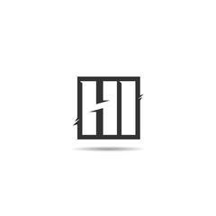 Initial Letter HI Logo Template Design