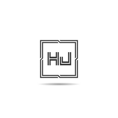Initial Letter HJ Logo Template Design