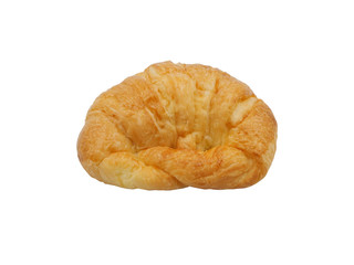 Croissant on a white background with clipping path