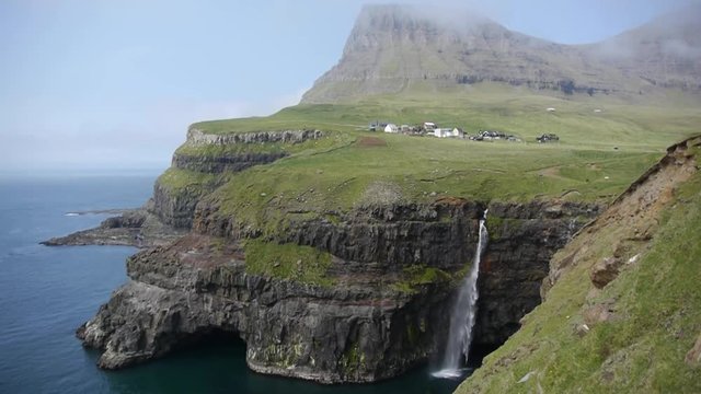 Gasadalur Waterfall on the Faroes