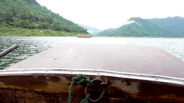 View from boat on of Khundan Prakan Chon dam ,Nakonnayok Thailand.