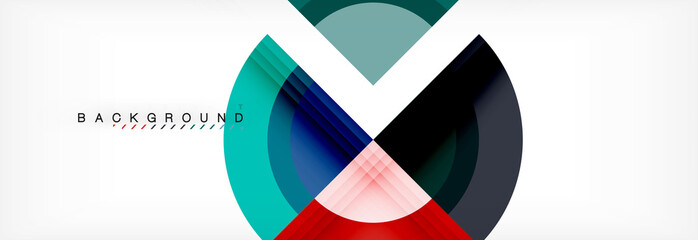 Obraz premium Vector circular geometric abstract background