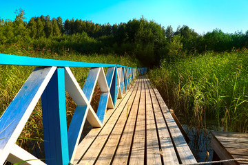 Obraz premium wooden pier on the lake