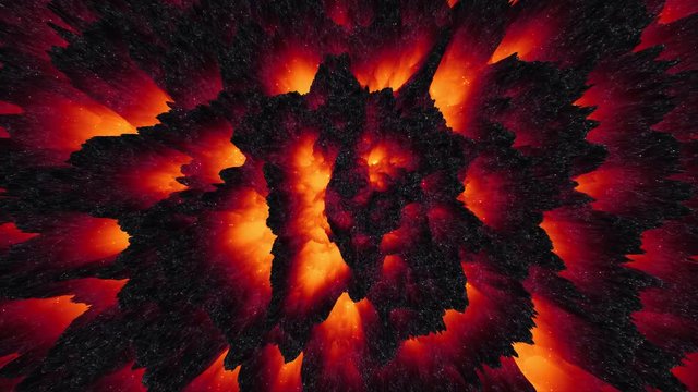 Abstract red-hot lava magma background, dark matter, way to hell