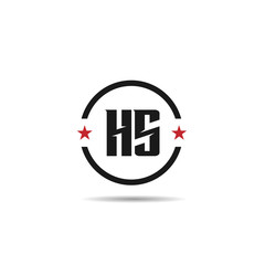 Initial Letter HS Logo Template Design