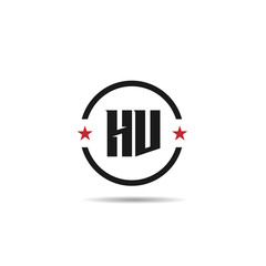 Initial Letter HV Logo Template Design