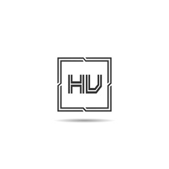 Initial Letter HV Logo Template Design