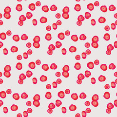 Pattern of red and delicate roses falling rain and wriggling in the air