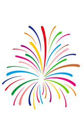 Fototapeta premium FEU D'ARTIFICE ET FESTIVAL