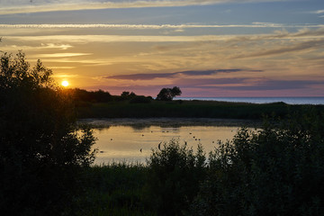 NSG Strandseenlandschaft bei Schmoel, zwischen Schmoel und Hohenfelde an der Ostsee, Kreis Plön, Probstei, Schleswig-Holstein, Deutschland...