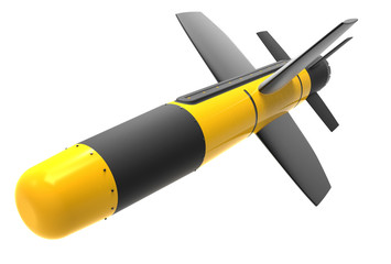 3d render of a ballistic missile
