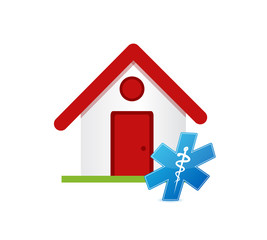 House and medical symbol icon