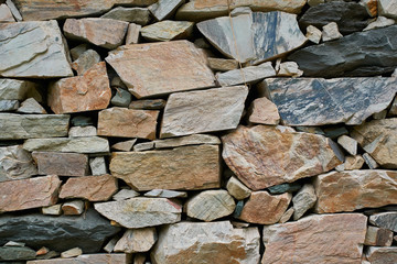 Wall made by rocks stacked
