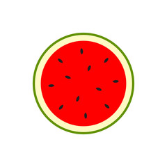 Watermelon icon. Vector water melon. Slice fruit isolated