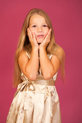 Fototapeta premium Beautiful blonde little girl