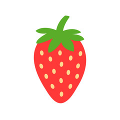 Strawberry icon. Red strawberry isolated on white background. Vector