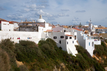 Impressionen vom Strand und Altstadt von Albufeira am Atlantik, Algarve, Barlavento, Westalgarve, Felsalgarve, Distrikt Faro, Portugal, Europa