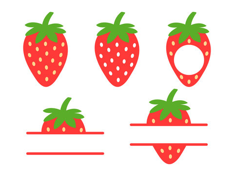 Strawberry icon. Red strawberry isolated on white background. Vector