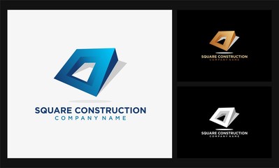 abstract square construction logo
