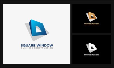 abstract square window logo