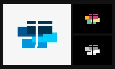 Obraz premium letter T square logo