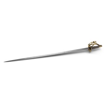 Heavy Cavalry Sabre on white. 3D illustration
