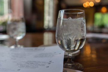 Restaurant water glass