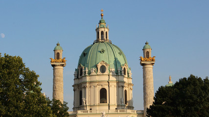 St. Charles Church  Baroque Architecture In Vienna Austria