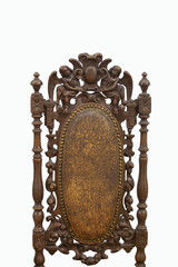 carved wooden chair part, antique, Vintage. isolate. Yekaterinburg. 30.07.16